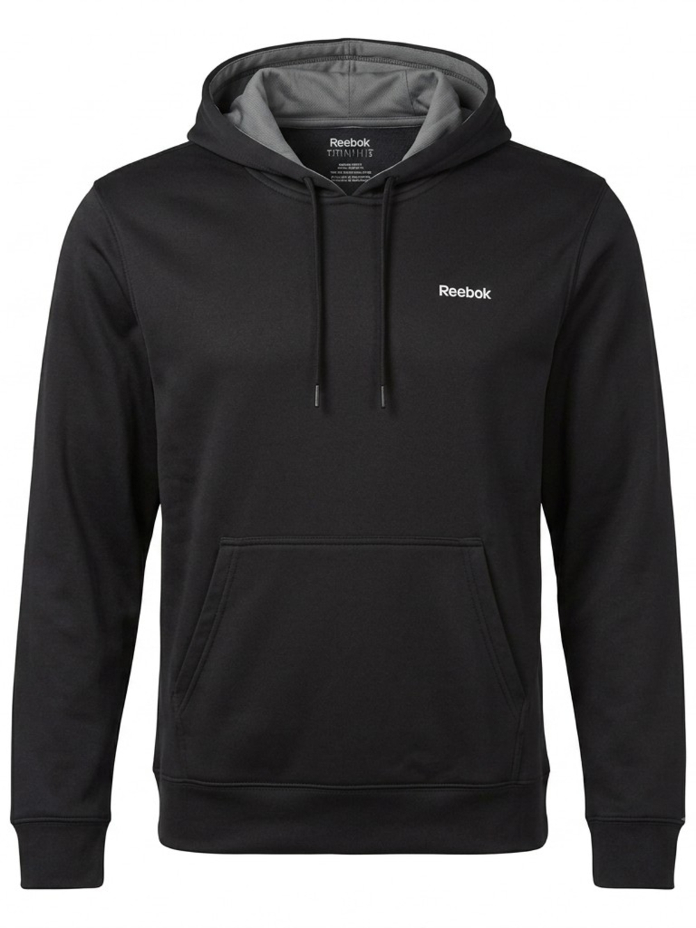 Reebok‎ Black Hooded Sweatshirt, Men's Large - Classic Sportstyle Hoodie